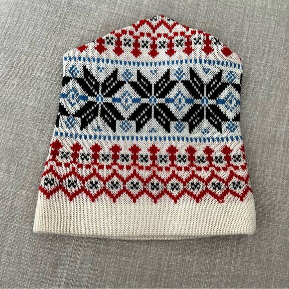 100% Pure New Wool Made in Australia via Vintage Snowflake Beanie - Picture 9 of 9